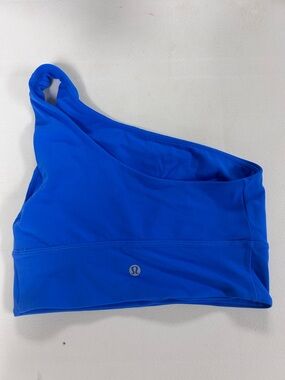 lululemon athletica One-Shoulder Sports Bra in Bright Blue